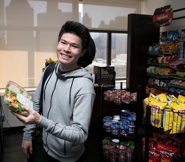 student shopping in convenience store